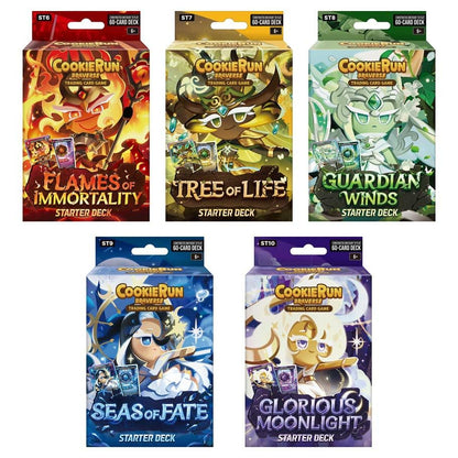 CookieRun Trading Card Game: Legendary Starter Deck | 2 Player Competitive TCG Assortment | Lot of 5