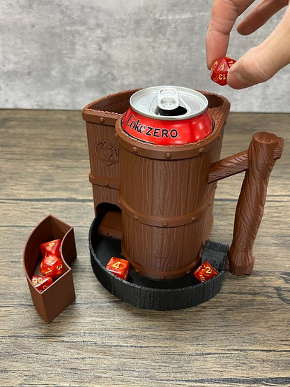MunnyGrubbers - Mug Dice Tower - No Paint Odorless Insulated Cup Can Tower - Random 7PCS D20 Set Included - Dice Jail and Holder - Dungeons and Dragons - DND Gift - Tray Add-on - color: Tray Addon
