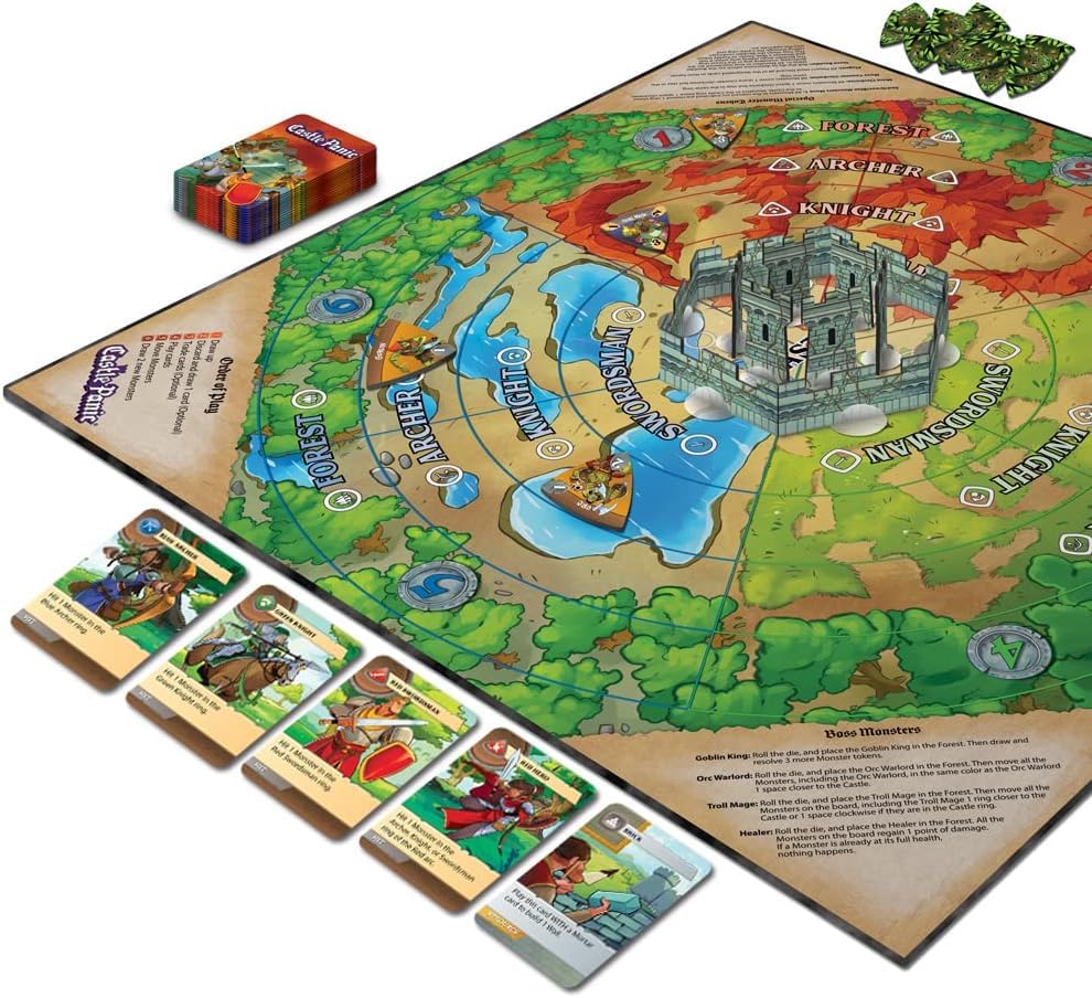 Fireside Games Castle Panic 2nd Edition | Cooperative Family Strategy Board Game with Monster Defense Card Trading and 3D Towers | Fun Adventure for 1-6 Players Ages 8 and Up - style: Base Game 2nd Edition