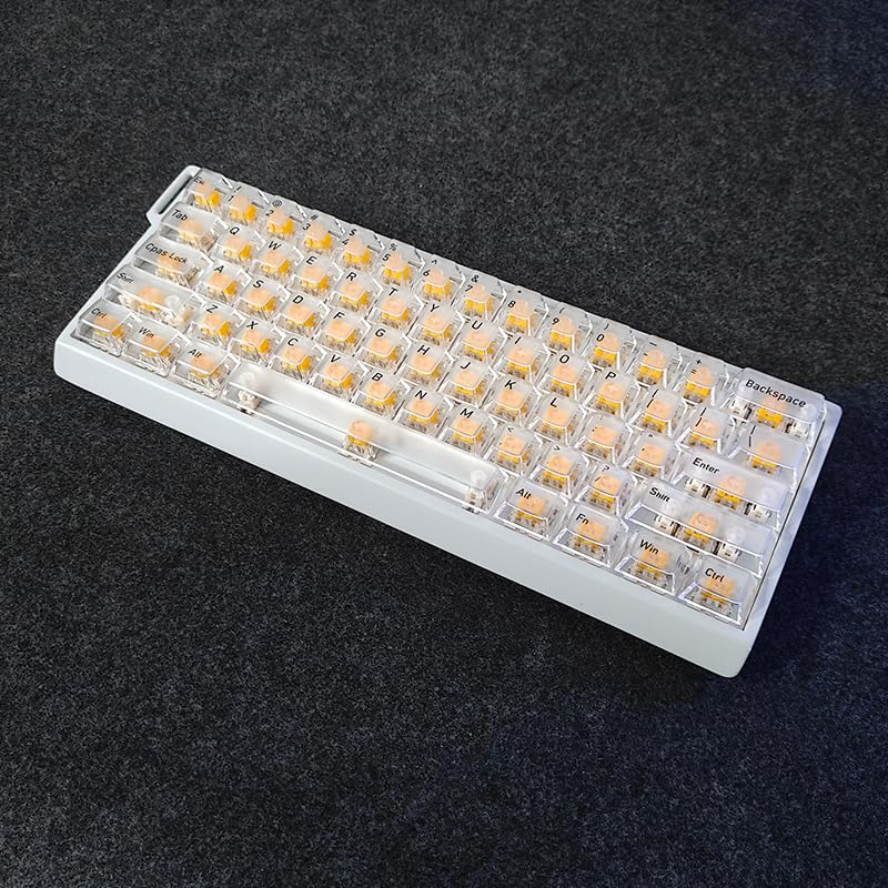FKZ H60 Aluminum Keyboard Case,60% Compact Customized Mechanical Gaming Keyboard Housing Compatible with Wooting60/Win60/GH60/MADLIONS MAD60HE/61Keys Barebones Keyboard DIY (White) - color: White