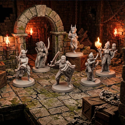12 Pcs Unpainted DND Miniatures Set - Fantasy Tabletop RPG Figures for Dungeons & Dragons, Pathfinder - 28mm Scale Hero Characters Featuring All 12 Base Classes for Painting - 1 Inch Base