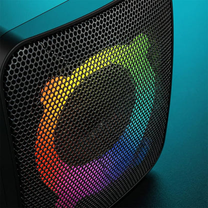 1 Pair Computer Speakers with Subwoofer, USB Powered Speakers with 3.5mm Aux Input, Wired RGB Stereo Speaker for Desktop PC Monitor, Gaming Desk Accessories