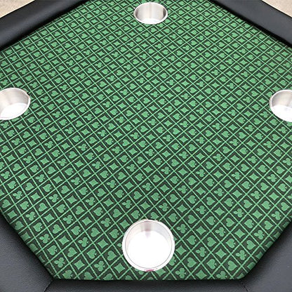 Speed Cloth Poker Table Fabric - 108X60 Inch Section of Suited Casino Card Game Table Felt Top Cover - Green - color: Two-tone Green