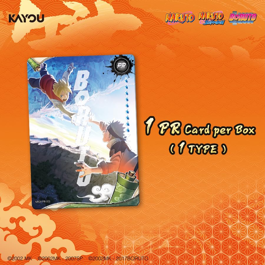 KAYOU Naruto Collectible Cards Earth Scroll Series 1, English NA Edition Booster Box with PR Card