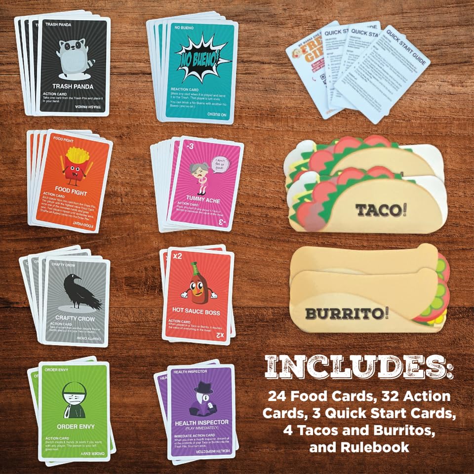 Taco vs Burrito - The Wildly Popular Surprisingly Strategic Card Game Created by a 7 Year Old - 5 Ways to Play - a Family-Friendly Party Game for Kids, Teens & Adults - style: Original Edition