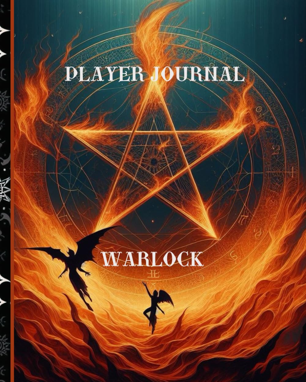 PLAYER JOURNAL- WARLOCK: 5e Character Sheets, DnD Player Notebook For Role-Playing Fantasy Games Campaign