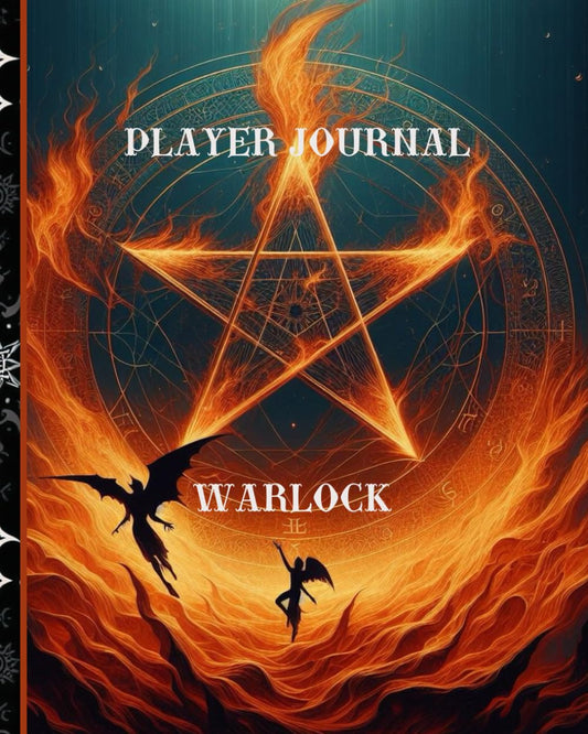PLAYER JOURNAL- WARLOCK: 5e Character Sheets, DnD Player Notebook For Role-Playing Fantasy Games Campaign