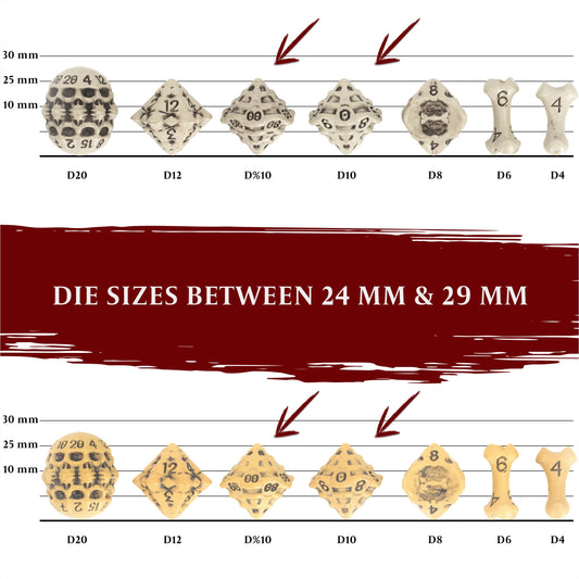 D10 &%D10 Dice Set - Set of Six 10 Sided Dice - Four D10 & Two%D10 (D100) Skull & Bone Themed RPG Dice. Cool Unique Gift and Compatible with Dungeons & Dragons (DND), D&D, Pathfinder, D and D(Mixed) - color: Mixed, style: Four D10 & Two %D10
