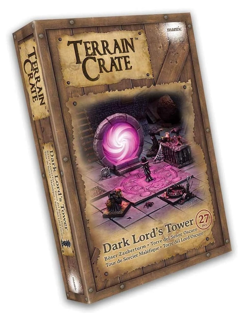 Mantic Games Terrain Crate - Dark Lord's Tower Medium Size Set | Highly-Detailed 3D Miniatures | Pre-Assembled Scenery Tabletop Game Accessory for Wargames, Board Games and RPGs | Made by Mantic Games