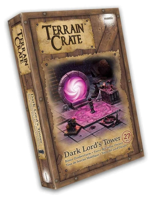 Mantic Games Terrain Crate - Dark Lord's Tower Medium Size Set | Highly-Detailed 3D Miniatures | Pre-Assembled Scenery Tabletop Game Accessory for Wargames, Board Games and RPGs | Made by Mantic Games