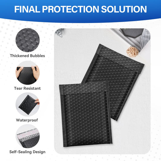 Trading Card Shipping Kit, Includes 100 3.5" x 4.5" Card Shipping Protectors, 50 Envelope Bubble Mailers, 50 Self-Seal Poly Bags, 20M Painter’s Tape for Raw Cards, Toploaders & TCG Singles - color: 3.5" x 4.5"