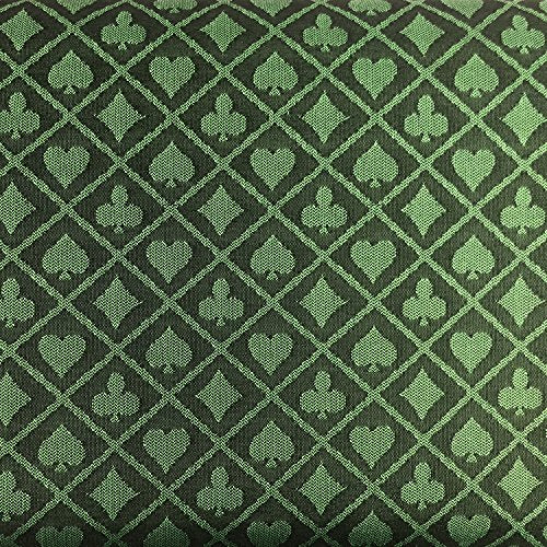 Speed Cloth Poker Table Fabric - 108X60 Inch Section of Suited Casino Card Game Table Felt Top Cover - Green - color: Two-tone Green