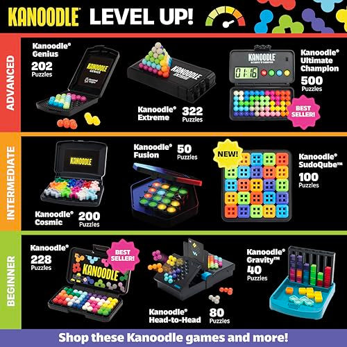 Educational Insights Kanoodle - 3D Brain Teaser Puzzles for Kids, Spatial Puzzle Games for Adults, Teens and Kids, Problem Solving Toys and Logic Puzzles, Single Player Games (Pack of 2) - size: Medium (Pack of 2)