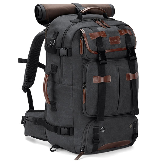 Gonex 40L Convertible Laptop Backpack, Airline Approved | 3-in-1 carry, Thick canvas, Shoe compartment, Hidden straps, Travel & Work Use - color: Dark Gray