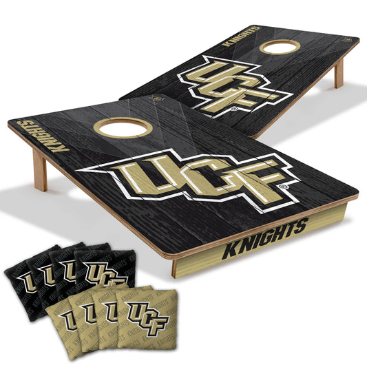 YouTheFan NCAA 2’ x 3’ Wood Cornhole Game with Logo Bags - color: Central Florida Knights