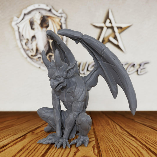 Dungeons and Dragons Gargoyle 32mm Miniature Unpainted DND Minis, Tabletop RPG Game Figurine, Perfect RPG Gift for Role Playing Gamers & Monster Lore Enthusiasts- AS143