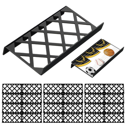 Yalikop 24 Pcs Trading Card Risers for Display Case,Hollow | Acrylic Modular Display Risers for Cardshow Vendor Sport Card Board Game - style: Hollow
