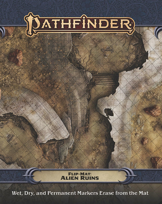 Pathfinder Flip-Mat: Alien Ruins | Reusable Wet & Dry Erase RPG Map, For Dungeon Masters, Game Masters, and Players
